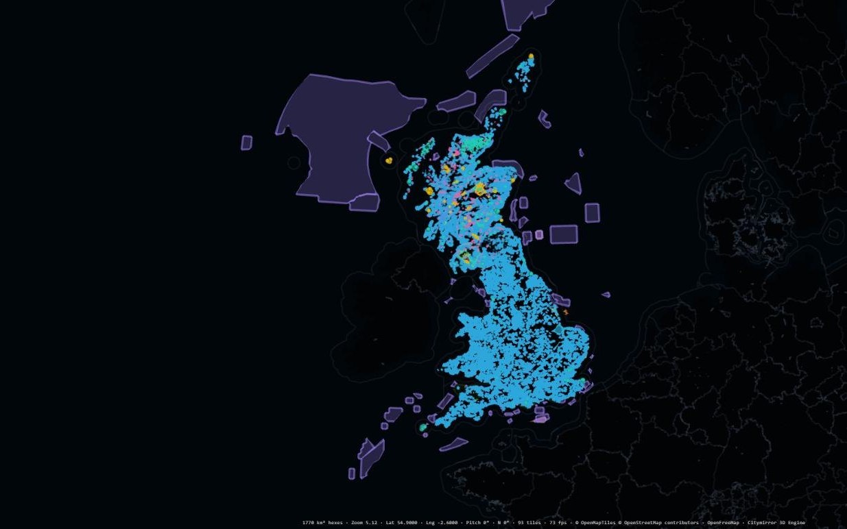 The biodiversity & natural capital map, showing its data layers across the UK