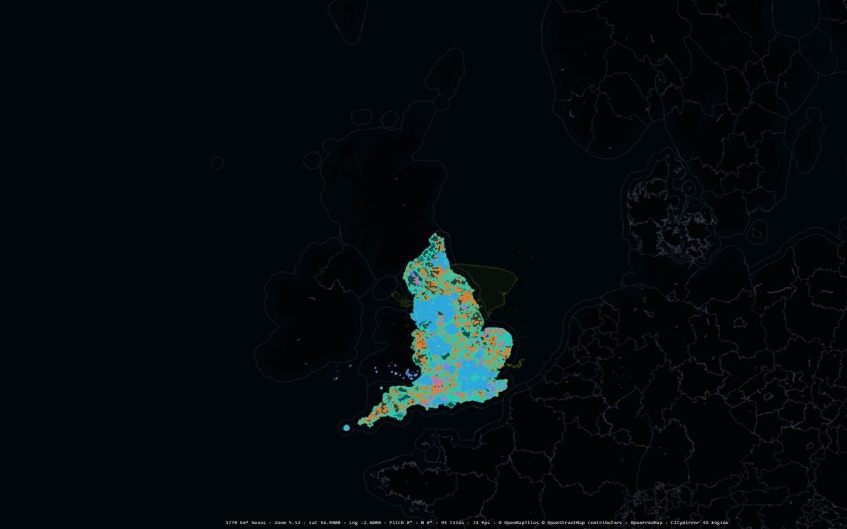The land, planning & designations map, showing its data layers across the UK