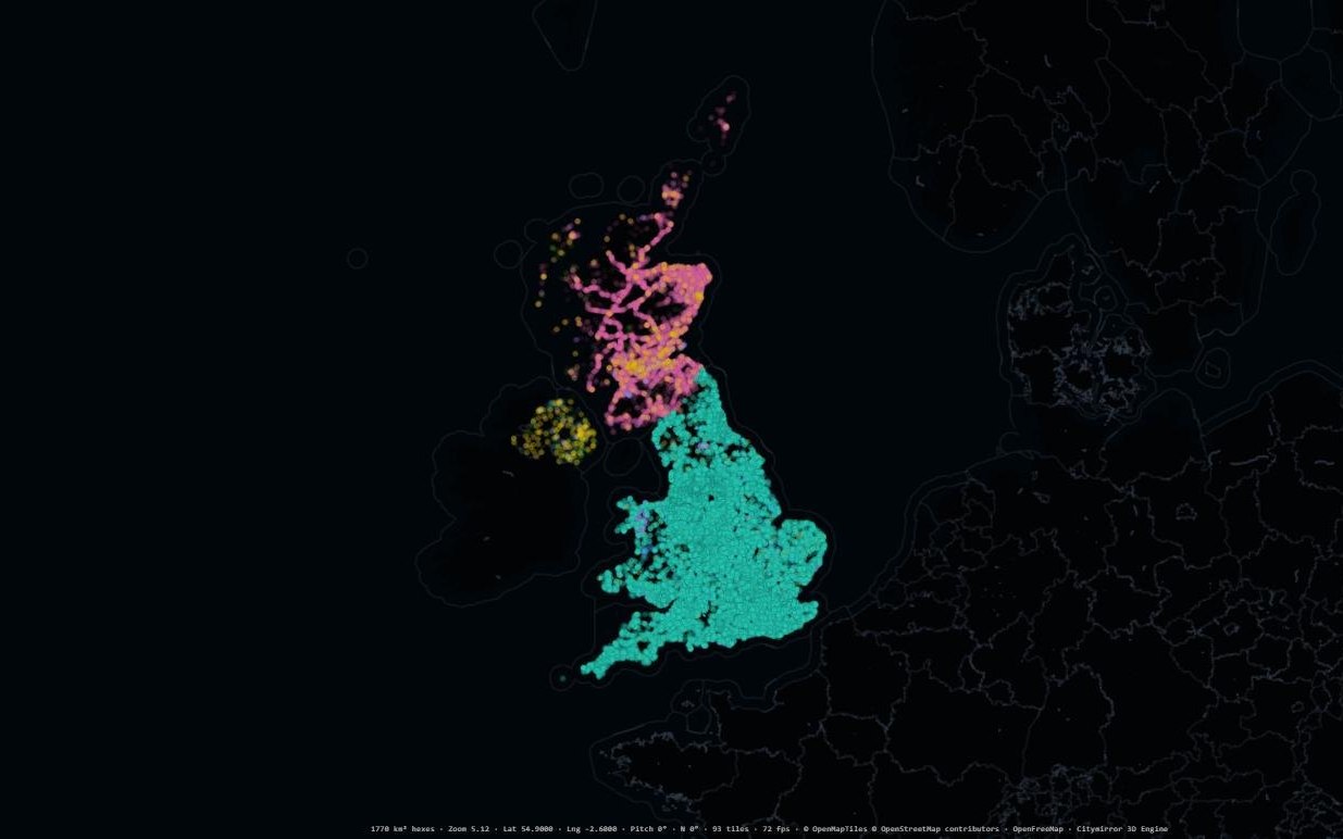The materials, waste & circularity map, showing its data layers across the UK